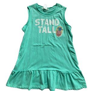 Kandy Kiss Girls Sleeveless, Flip Sequin, Ruffle Bottom Shirt-Mint-Size XL